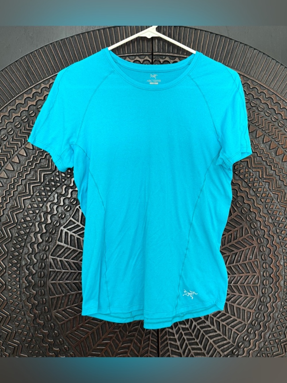 Arc'teryx Tolu Top T Shirt Short Sleeve Womens S Fjord Blue Turquoise Outdoor